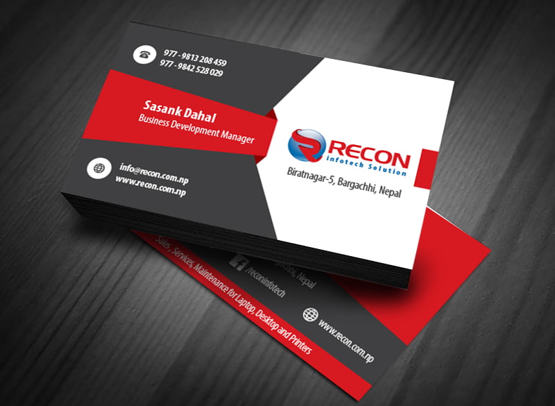 Recon Infotech Solution – Business Card Design