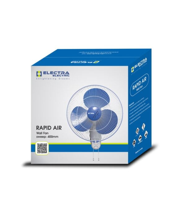 Electra-Electric-rapid-air-wall-fan-product-packaging