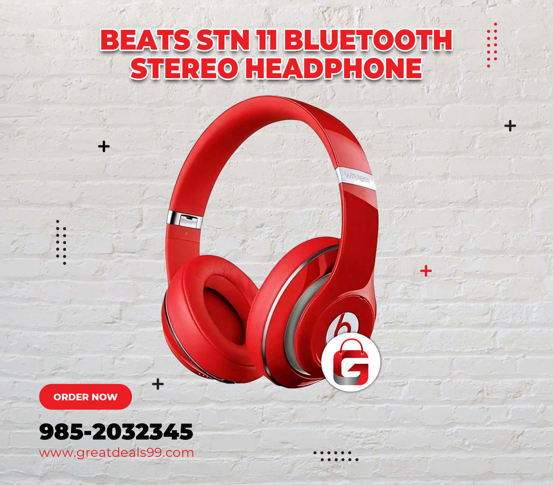 Beats STN 11 Bluetooth Stereo Headphone - Facebook post design for GreatDeals99