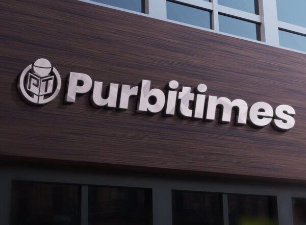 Purbi Times logo mockup